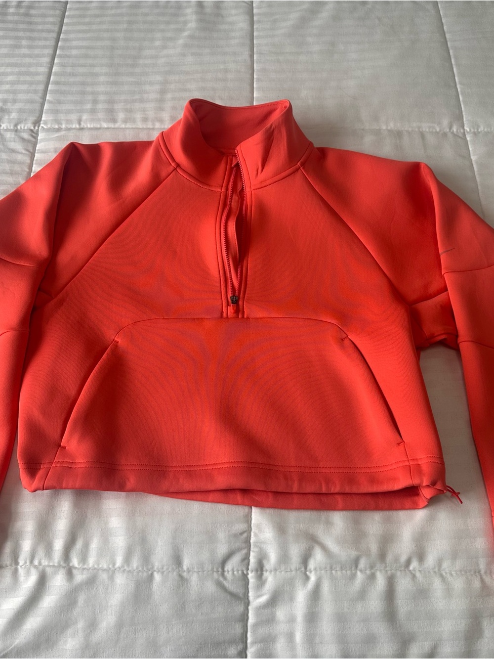 Nike Womens Training Half-Zip Pullover in Bright Coral